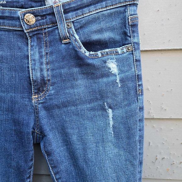 AG Adriano Goldschmied The Leggings Ankle super Skinny Jean Distressed 26R - Picture 9 of 13